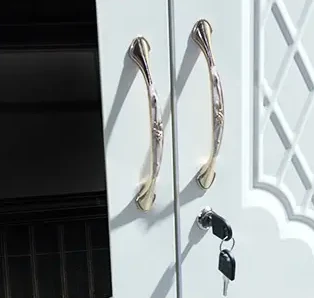 Three Door Embossed Metal Wardrobe Three Door Embossed Metal Wardrobe